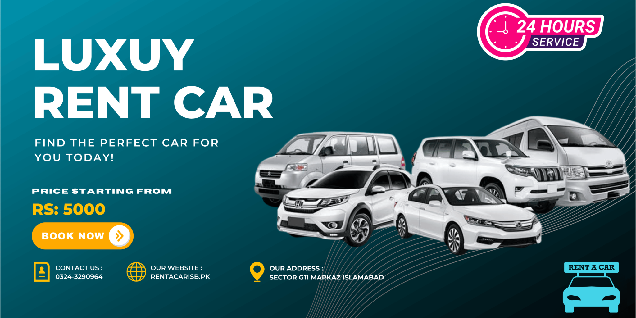 Luxury Rent A Car In Islamabad - With Driver Online Service